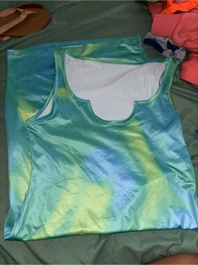 SHEIN Light Mint & Teal Tie-Dye Dress